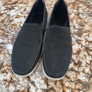 ECCO S-Lite Moc Men’s nubuck moccasin Black Leather Slip-On Loafers,  EU 44